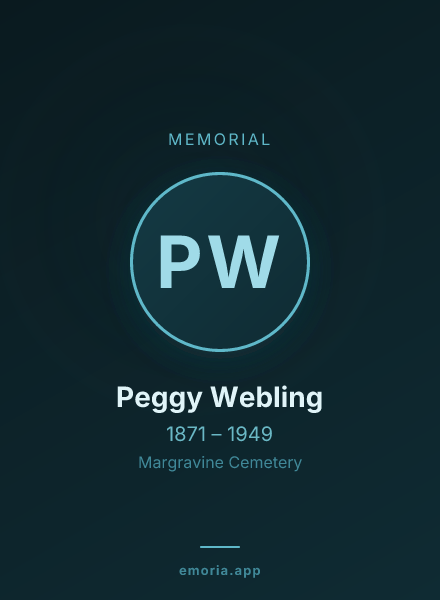 Memorial portrait of Peggy Webling