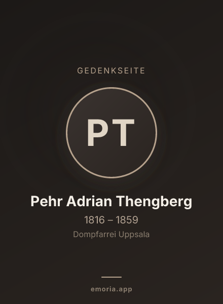 Gedenkportrait von Pehr Adrian Thengberg