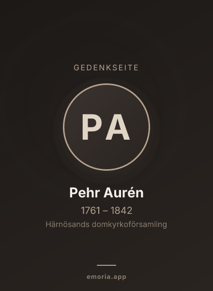 Gedenkportrait von Pehr Aurén