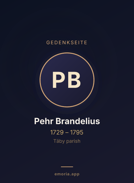 Gedenkportrait von Pehr Brandelius