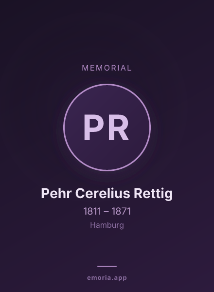 Memorial portrait of Pehr Cerelius Rettig