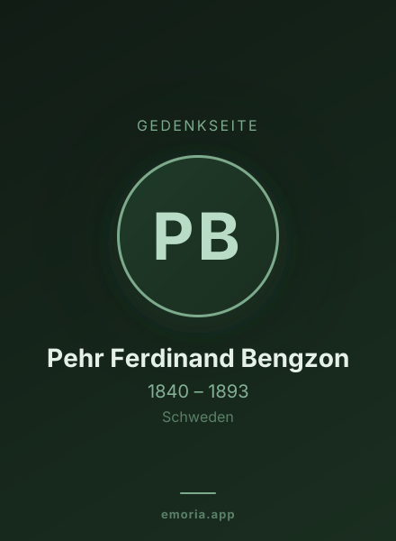 Gedenkportrait von Pehr Ferdinand Bengzon