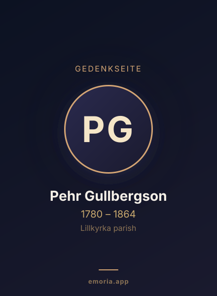 Gedenkportrait von Pehr Gullbergson
