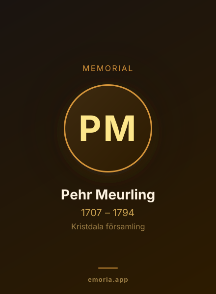 Memorial portrait of Pehr Meurling