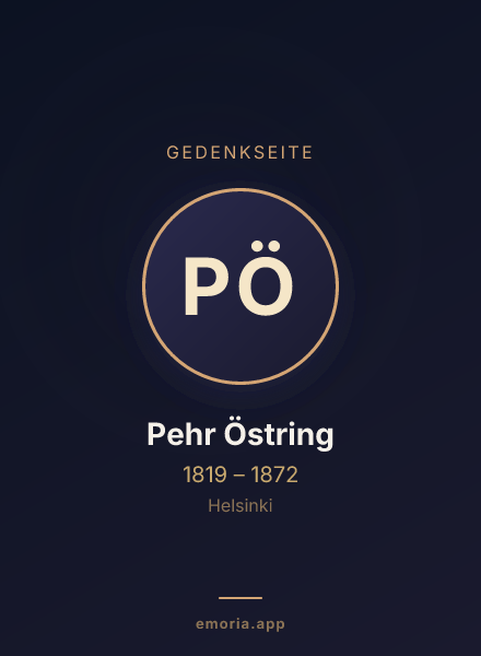 Gedenkportrait von Pehr Östring