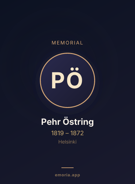 Memorial portrait of Pehr Östring