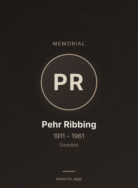 Memorial portrait of Pehr Ribbing