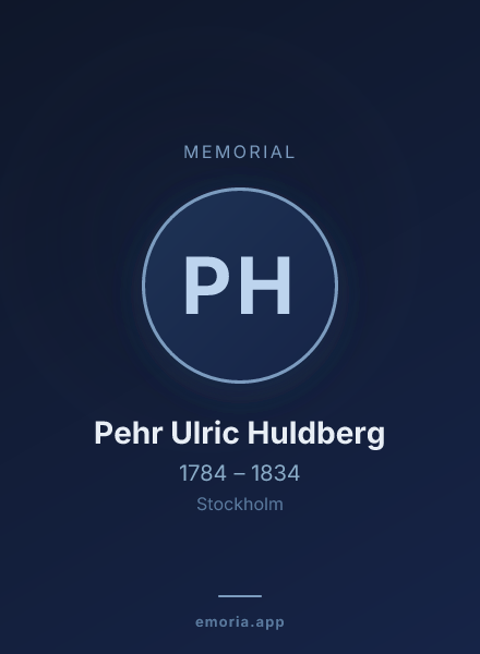 Memorial portrait of Pehr Ulric Huldberg