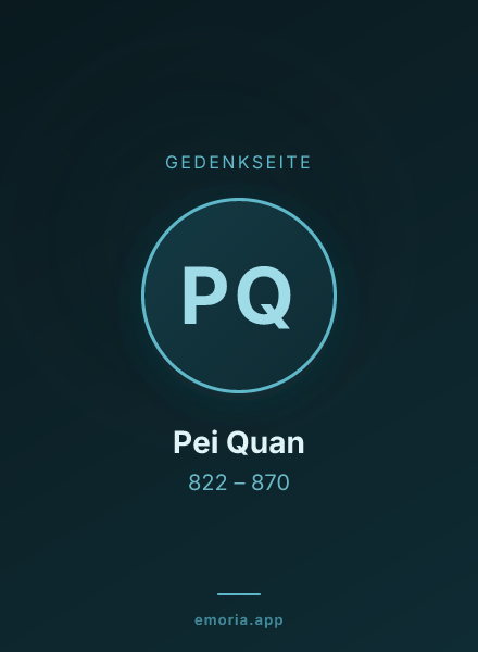 Gedenkportrait von Pei Quan