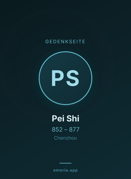 Gedenkportrait von Pei Shi