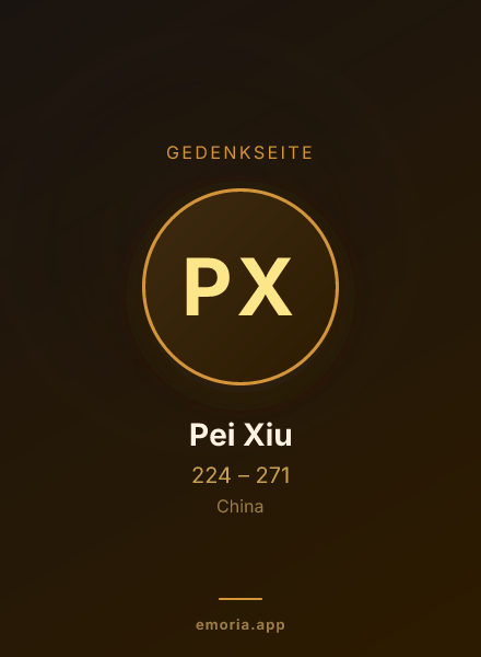 Gedenkportrait von Pei Xiu
