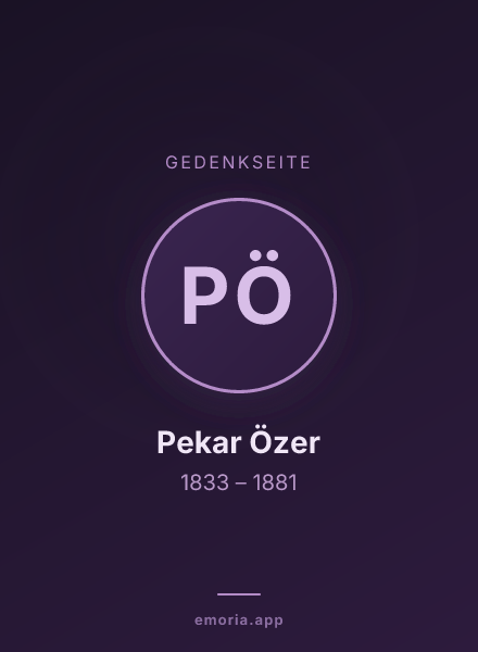 Gedenkportrait von Pekar Özer