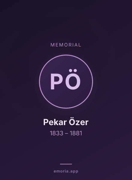 Memorial portrait of Pekar Özer