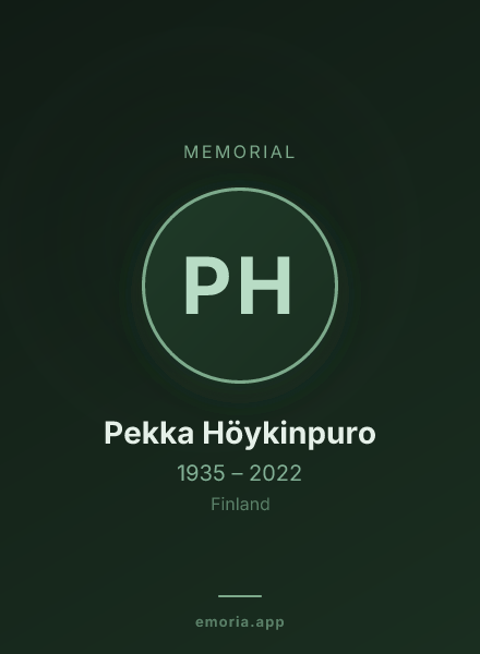 Memorial portrait of Pekka Höykinpuro