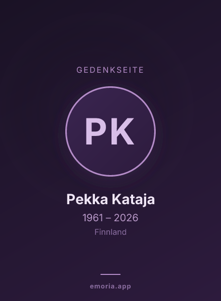 Gedenkportrait von Pekka Kataja