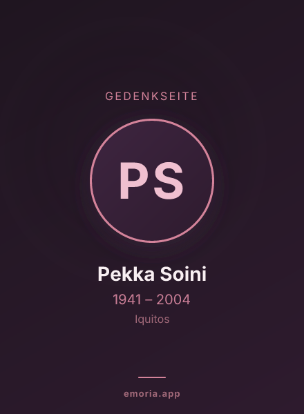 Gedenkportrait von Pekka Soini