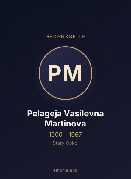 Gedenkportrait von Pelageja Vasilevna Martinova