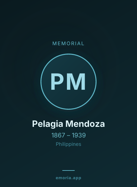 Memorial portrait of Pelagia Mendoza