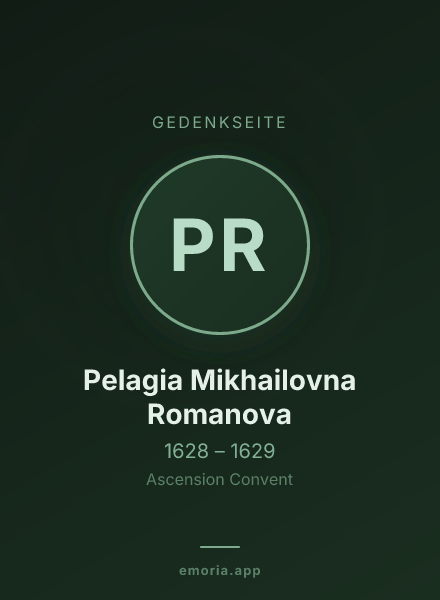 Gedenkportrait von Pelagia Mikhailovna Romanova