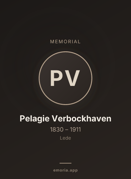 Memorial portrait of Pelagie Verbockhaven