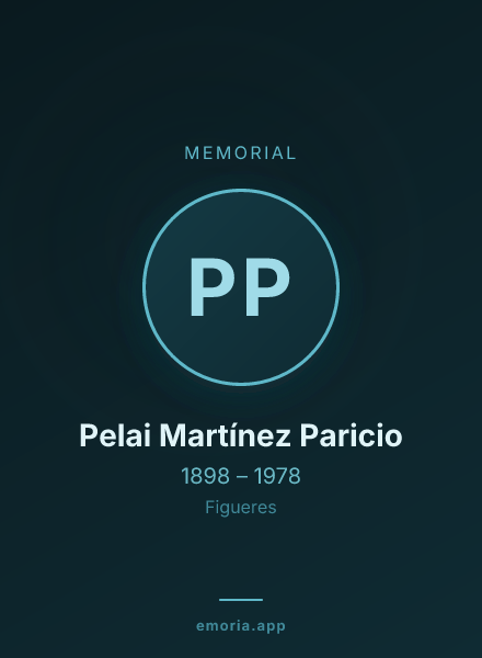 Memorial portrait of Pelai Martínez Paricio