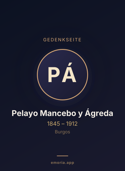 Gedenkportrait von Pelayo Mancebo y Ágreda