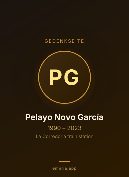 Gedenkportrait von Pelayo Novo García