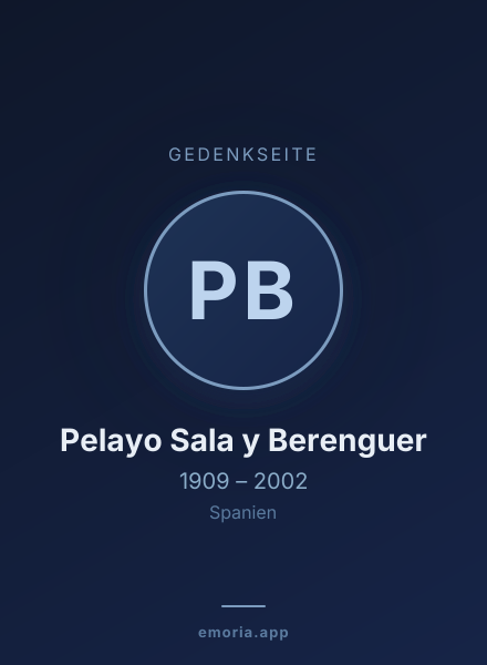 Gedenkportrait von Pelayo Sala y Berenguer
