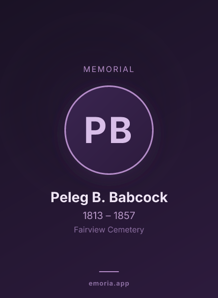 Memorial portrait of Peleg B. Babcock