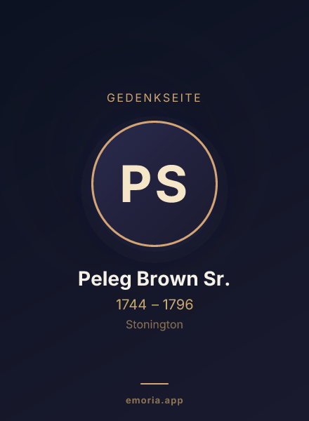 Gedenkportrait von Peleg Brown Sr.