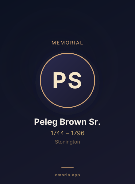 Memorial portrait of Peleg Brown Sr.