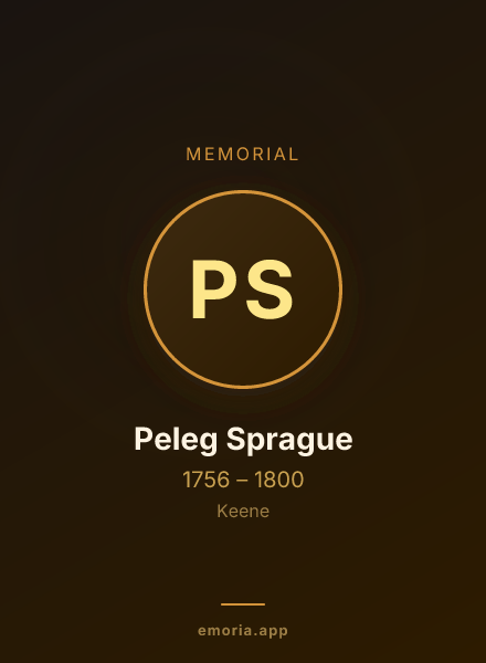Memorial portrait of Peleg Sprague