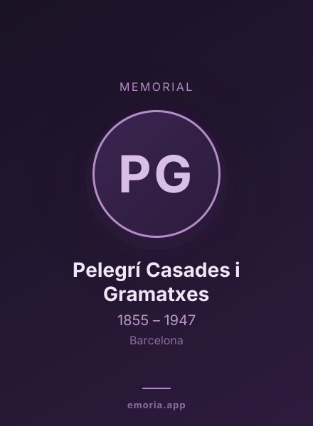 Memorial portrait of Pelegrí Casades i Gramatxes