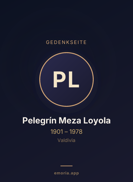 Gedenkportrait von Pelegrín Meza Loyola