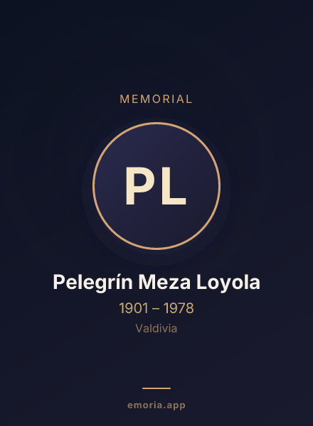 Memorial portrait of Pelegrín Meza Loyola