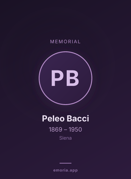 Memorial portrait of Peleo Bacci