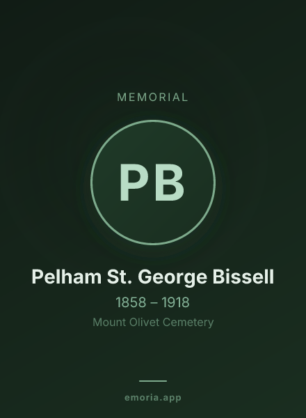 Memorial portrait of Pelham St. George Bissell