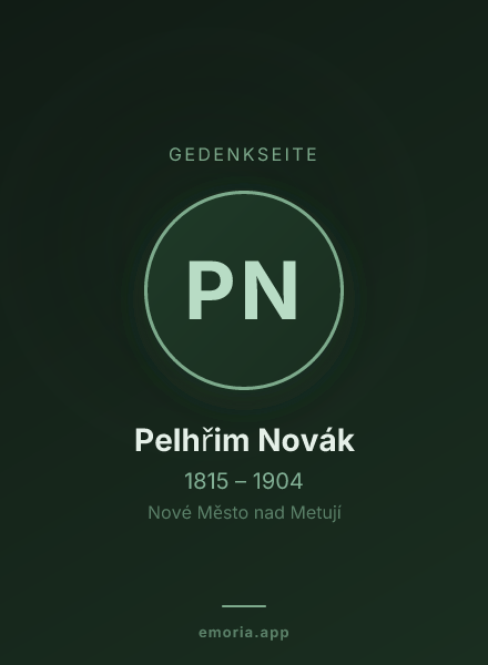 Gedenkportrait von Pelhřim Novák
