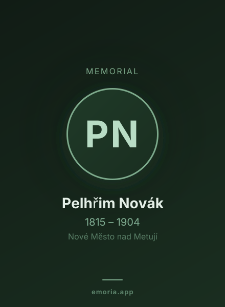 Memorial portrait of Pelhřim Novák