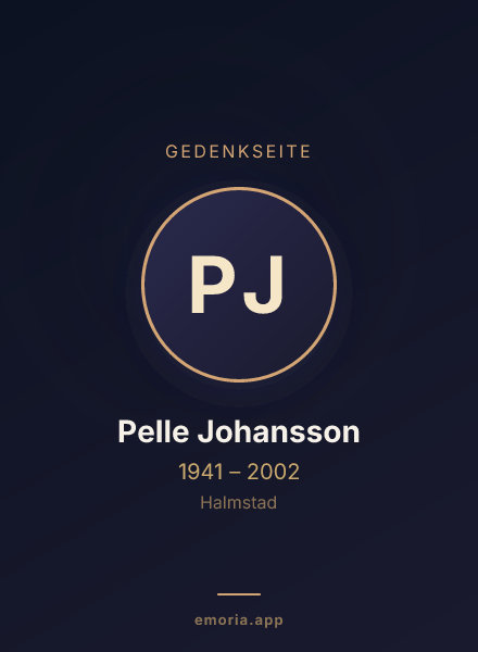 Gedenkportrait von Pelle Johansson