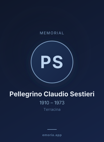 Memorial portrait of Pellegrino Claudio Sestieri