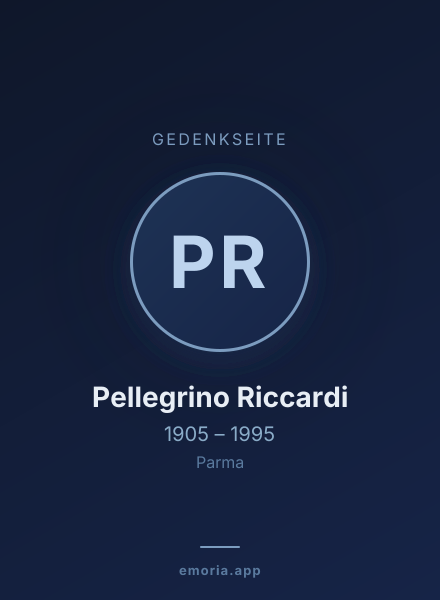 Gedenkportrait von Pellegrino Riccardi