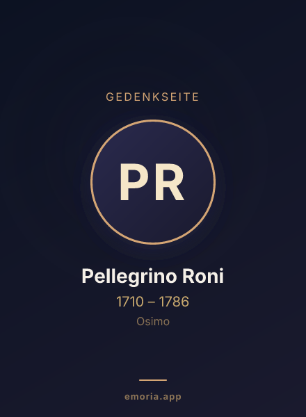 Gedenkportrait von Pellegrino Roni