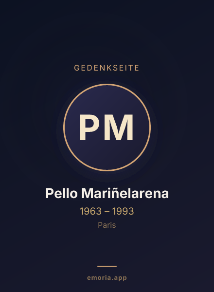 Gedenkportrait von Pello Mariñelarena