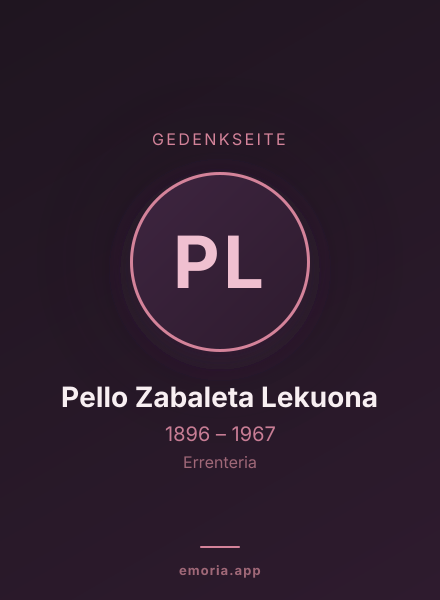 Gedenkportrait von Pello Zabaleta Lekuona