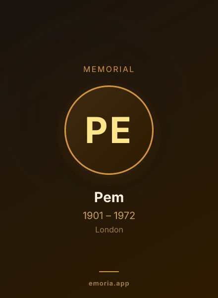 Memorial portrait of Pem
