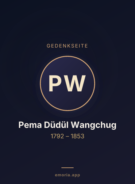 Gedenkportrait von Pema Düdül Wangchug