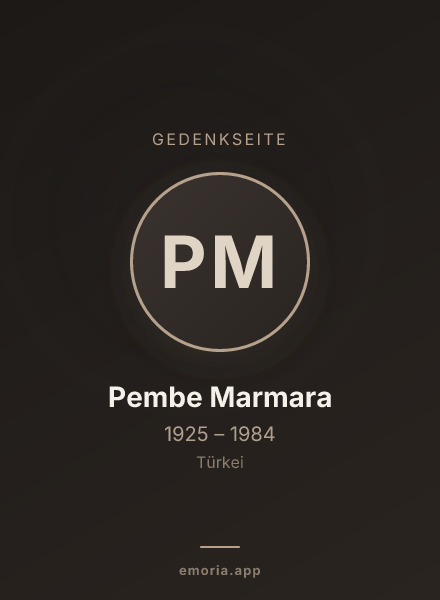 Gedenkportrait von Pembe Marmara