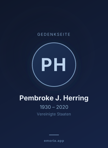 Gedenkportrait von Pembroke J. Herring