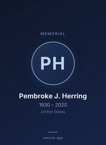 Memorial portrait of Pembroke J. Herring